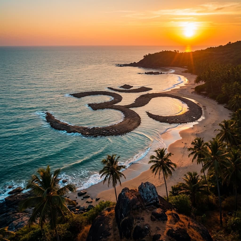 Gokarna Sunset at Om Beach
